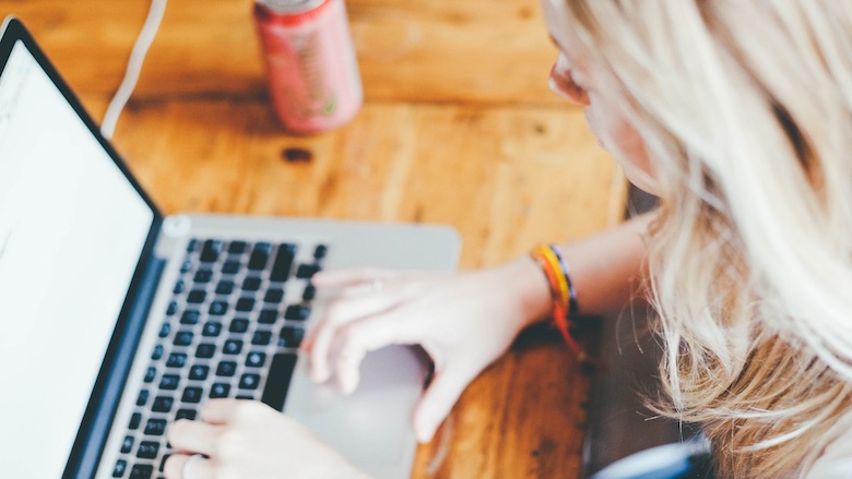 Young Lady on a Laptop Computer