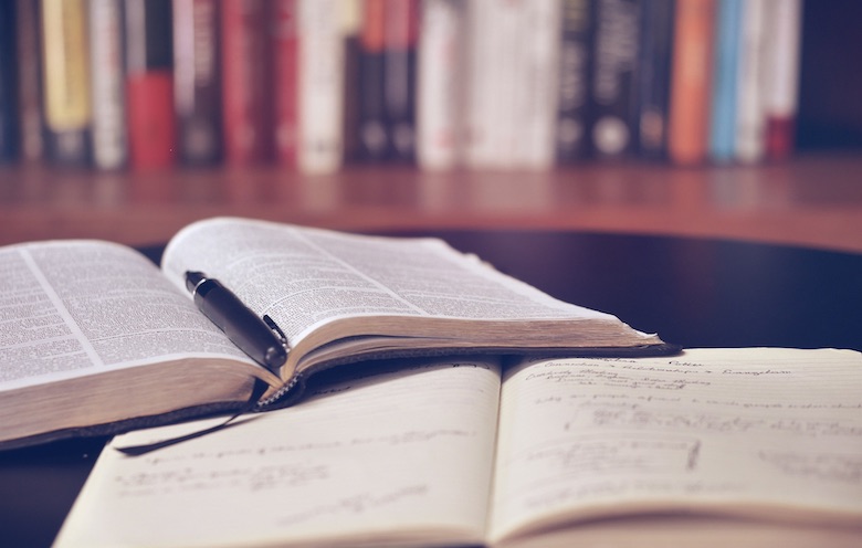 Books in a library